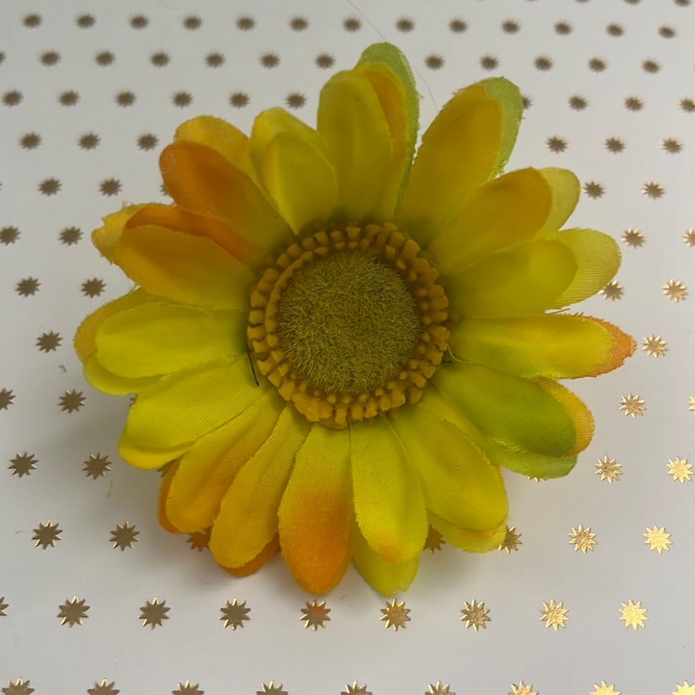 Yellow Flower Clip
